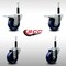 Service Caster 3.5'' SS Solid Poly Swivel 3/4'' Expanding Stem Caster Set 2 Total Lock Brakes, 4PK SCC-SSEXTTL20S3514-SPUS-2-S-2-34 - alternate 4